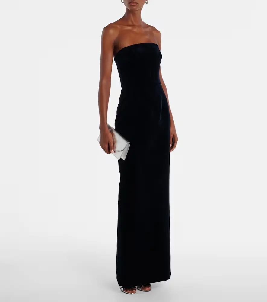 Emilia Wickstead Laelia cotton velvet gown | Thumbnail 3