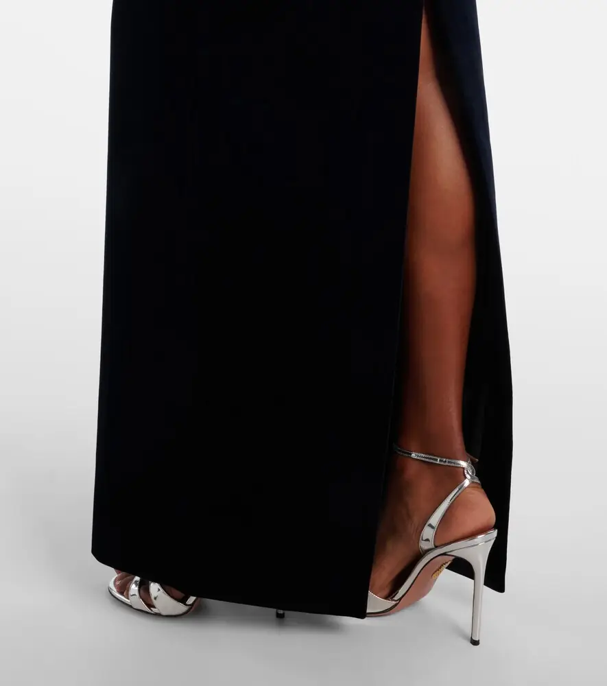 Emilia Wickstead Laelia cotton velvet gown | Thumbnail 4