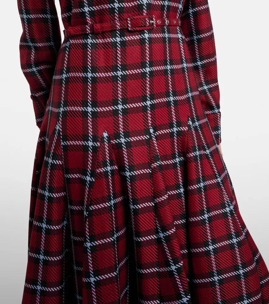 Emilia Wickstead Marione belted tartan wool-blend midi dress | Thumbnail 2