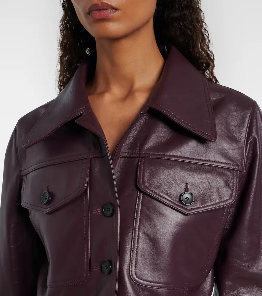 Emilia Wickstead Nics cropped leather jacket | Thumbnail 4