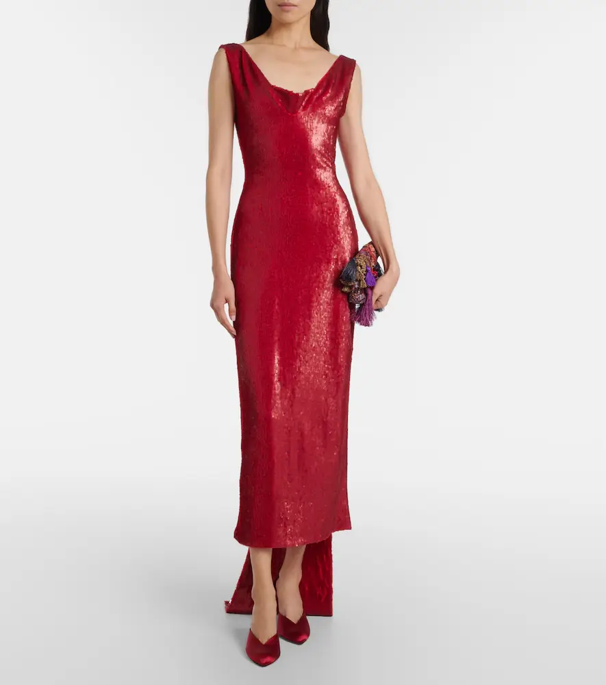Emilia Wickstead Jacira sequined cocktail dress | Thumbnail 2