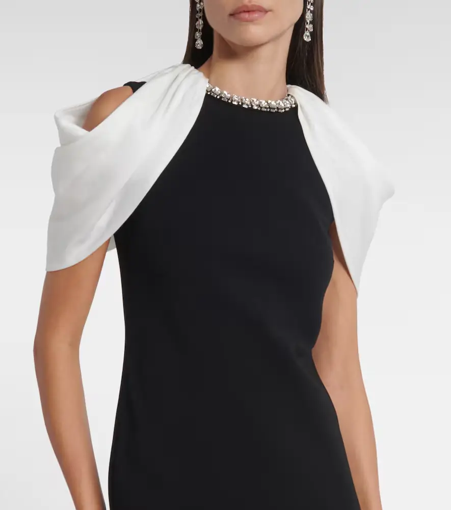 Roland Mouret Embellished caped satin crêpe gown | Thumbnail 4 Roland Mouret Embellished caped satin crêpe gown | Thumbnail 4