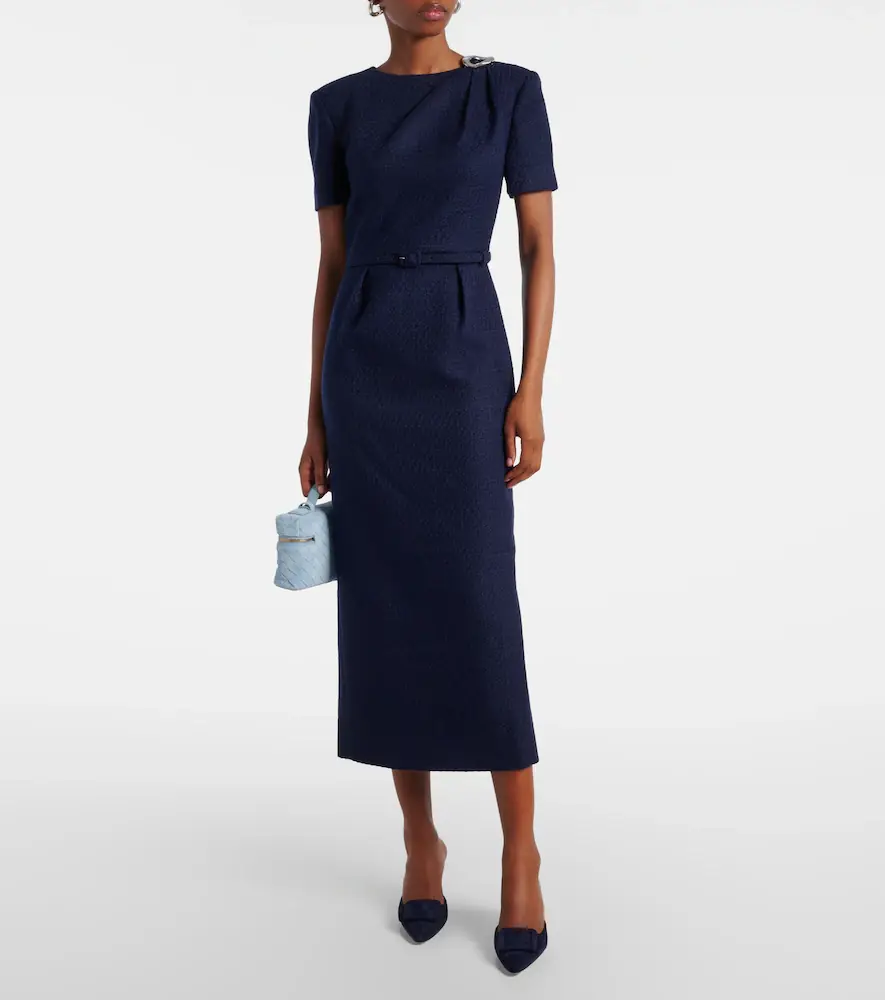 Roland Mouret Belted bouclé midi dress | Thumbnail 2