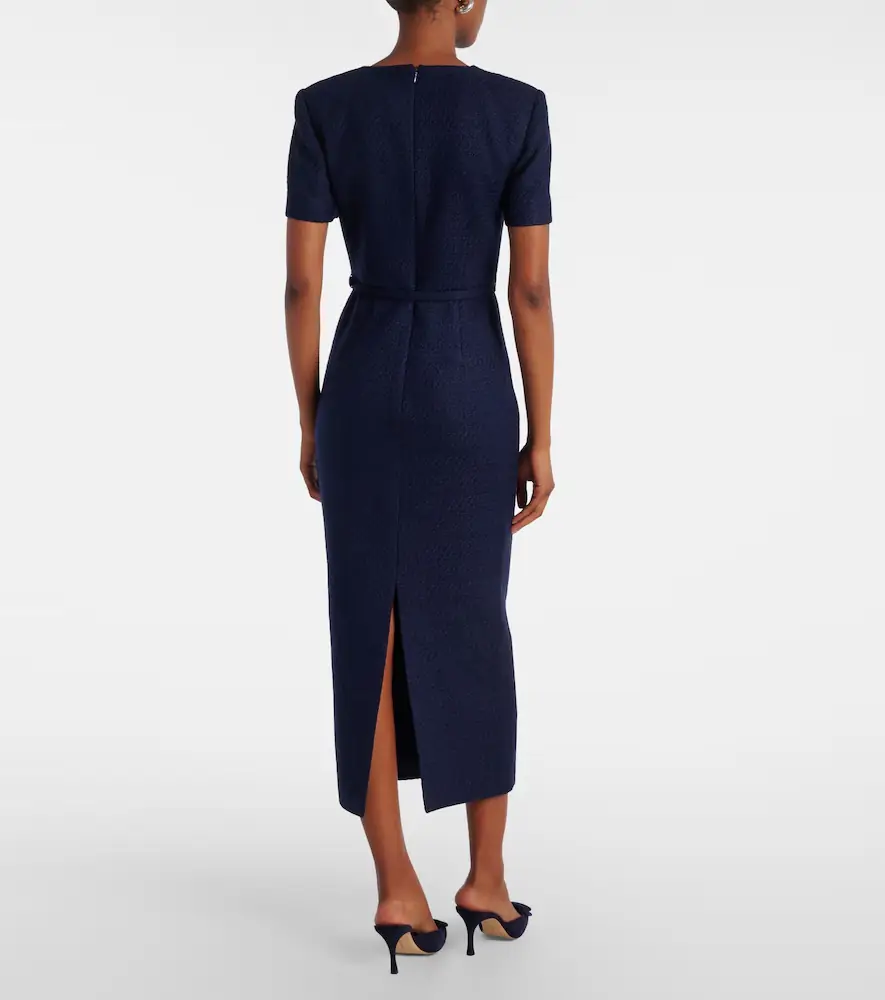Roland Mouret Belted bouclé midi dress | Thumbnail 3