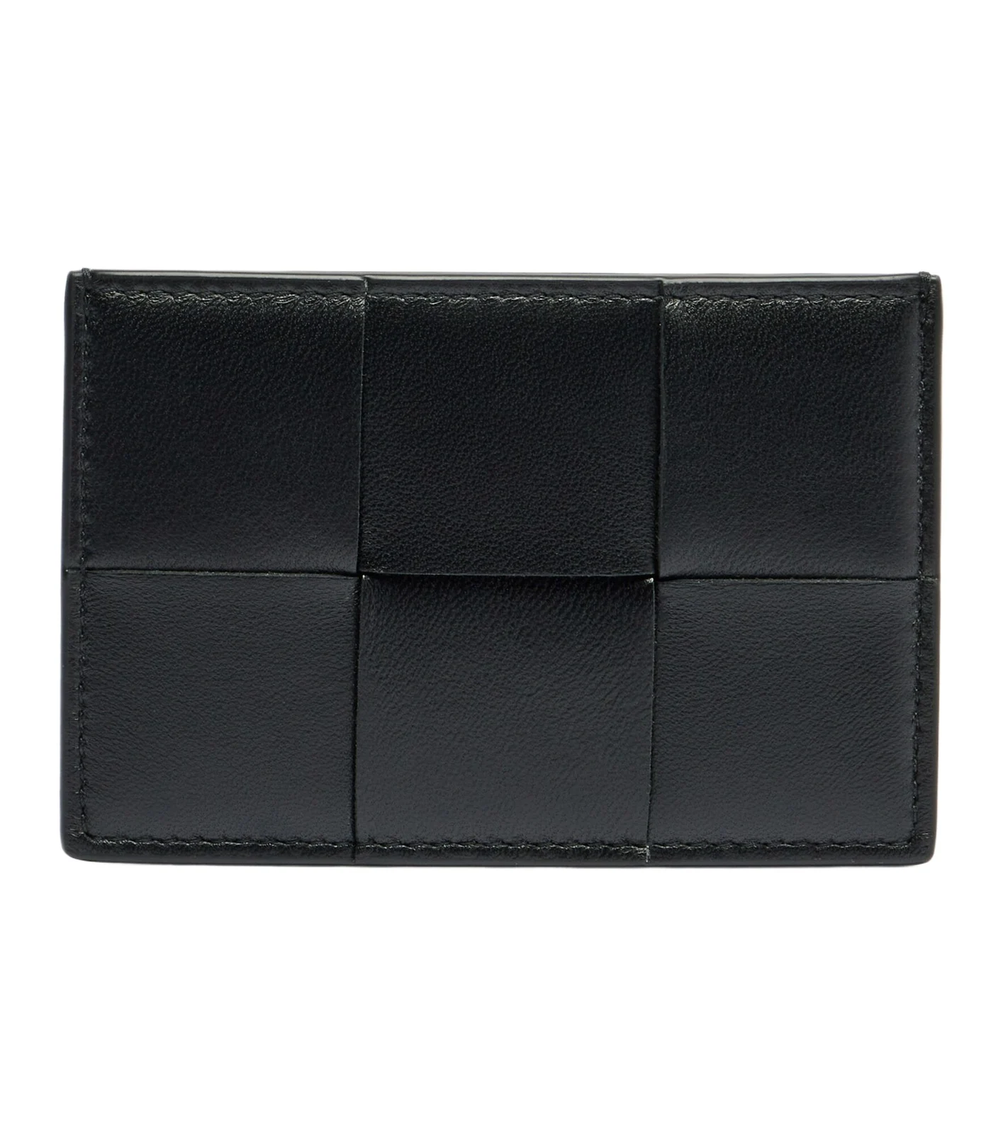 Cassette Intreccio leather card holder