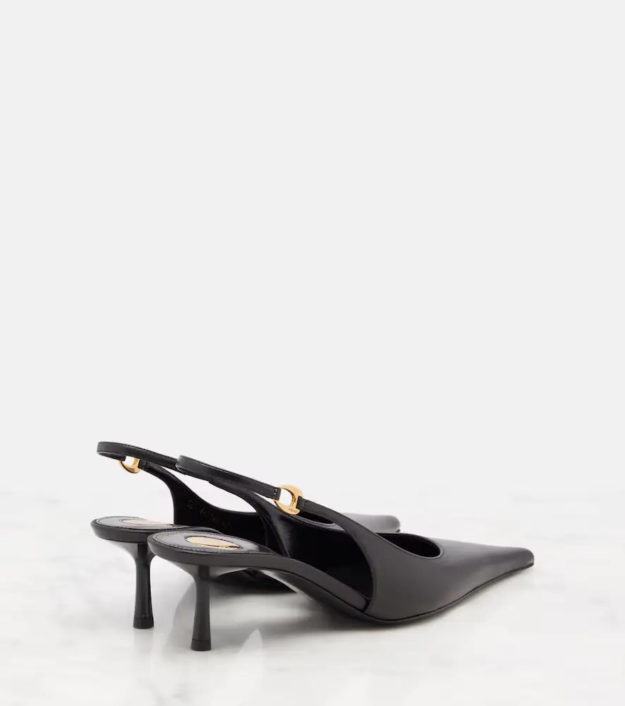 Saint Laurent Vendome 50 leather slingback pump | Thumbnail 3 Saint Laurent Vendome 50 leather slingback pump | Thumbnail 3