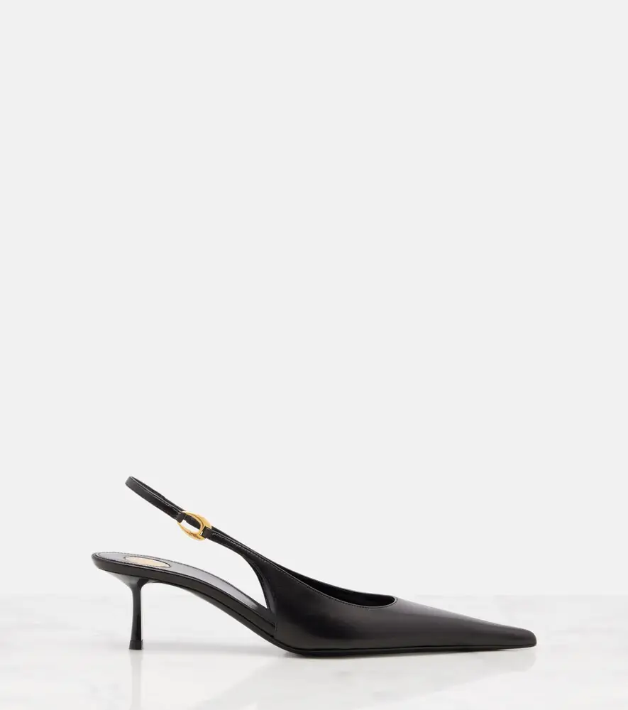 Saint Laurent Vendome 50 leather slingback pump | Thumbnail 4 Saint Laurent Vendome 50 leather slingback pump | Thumbnail 4