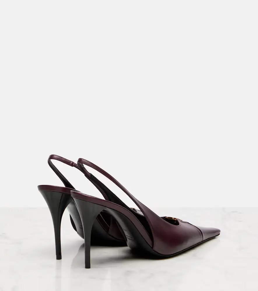 Saint Laurent Babylone Breteuil leather slingback pumps | Thumbnail 2