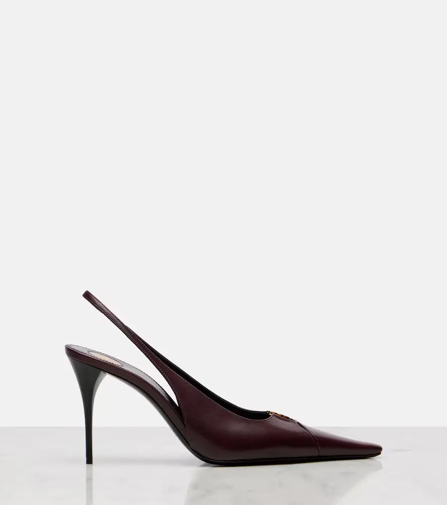 Saint Laurent Babylone Breteuil leather slingback pumps | Thumbnail 3