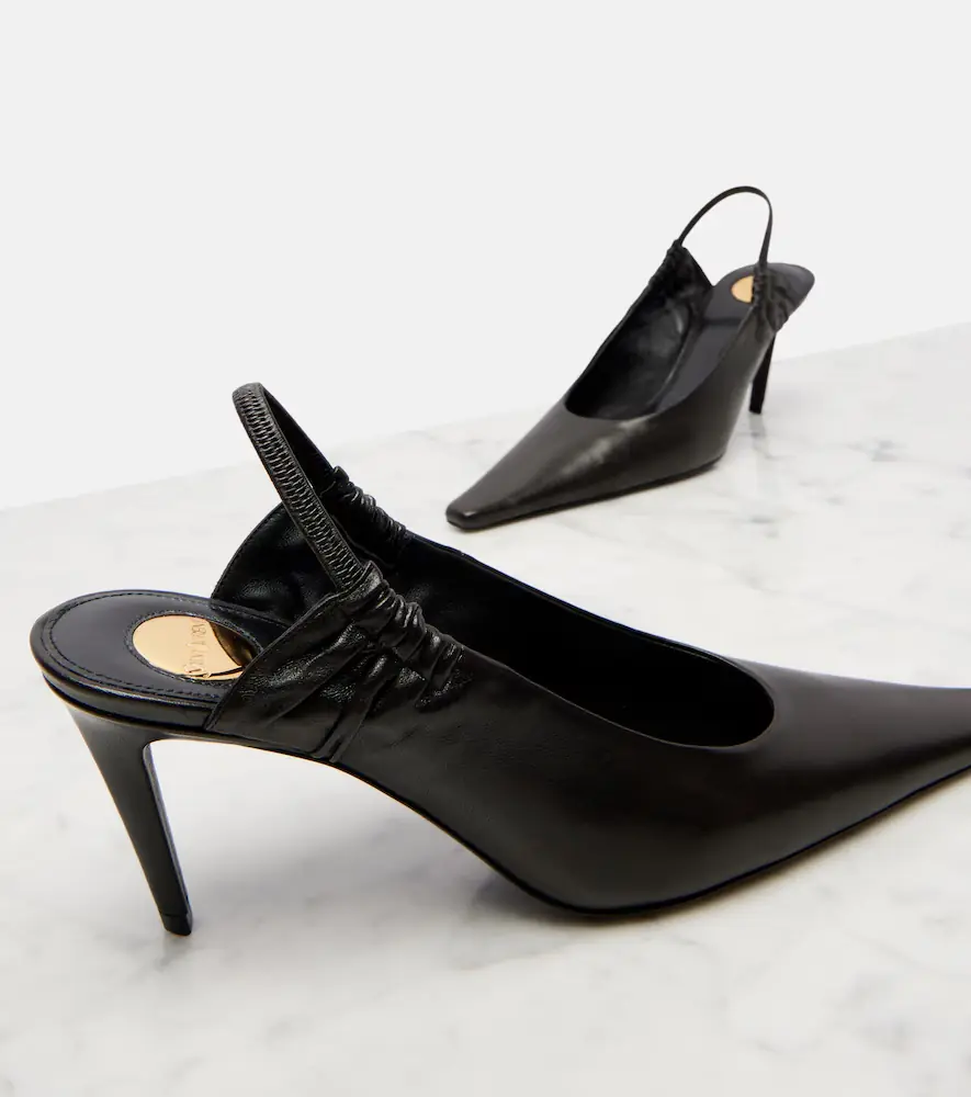 Saint Laurent Anne-Marie 75 leather slingback pumps | Thumbnail 3
