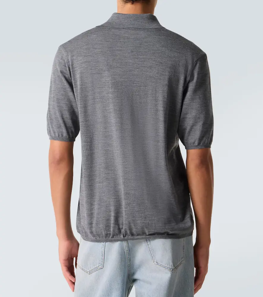 Saint Laurent Cassandre wool polo shirt | Thumbnail 2 Saint Laurent Cassandre wool polo shirt | Thumbnail 2