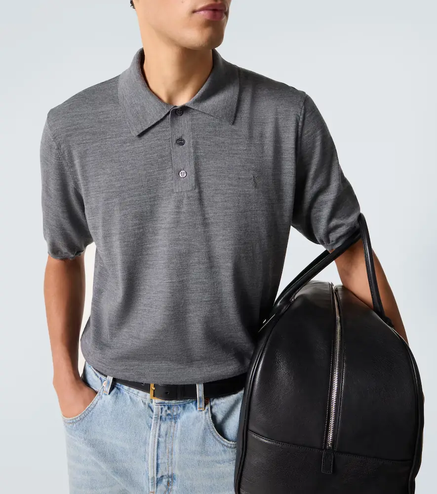 Saint Laurent Cassandre wool polo shirt | Thumbnail 4 Saint Laurent Cassandre wool polo shirt | Thumbnail 4