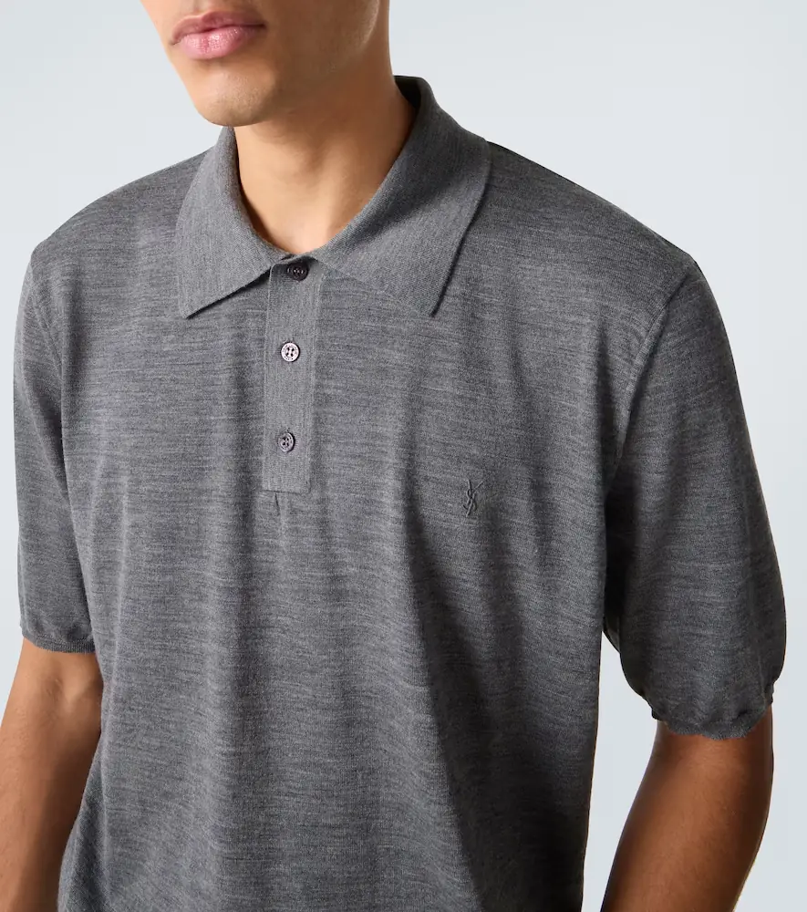 Saint Laurent Cassandre wool polo shirt | Thumbnail 6 Saint Laurent Cassandre wool polo shirt | Thumbnail 6