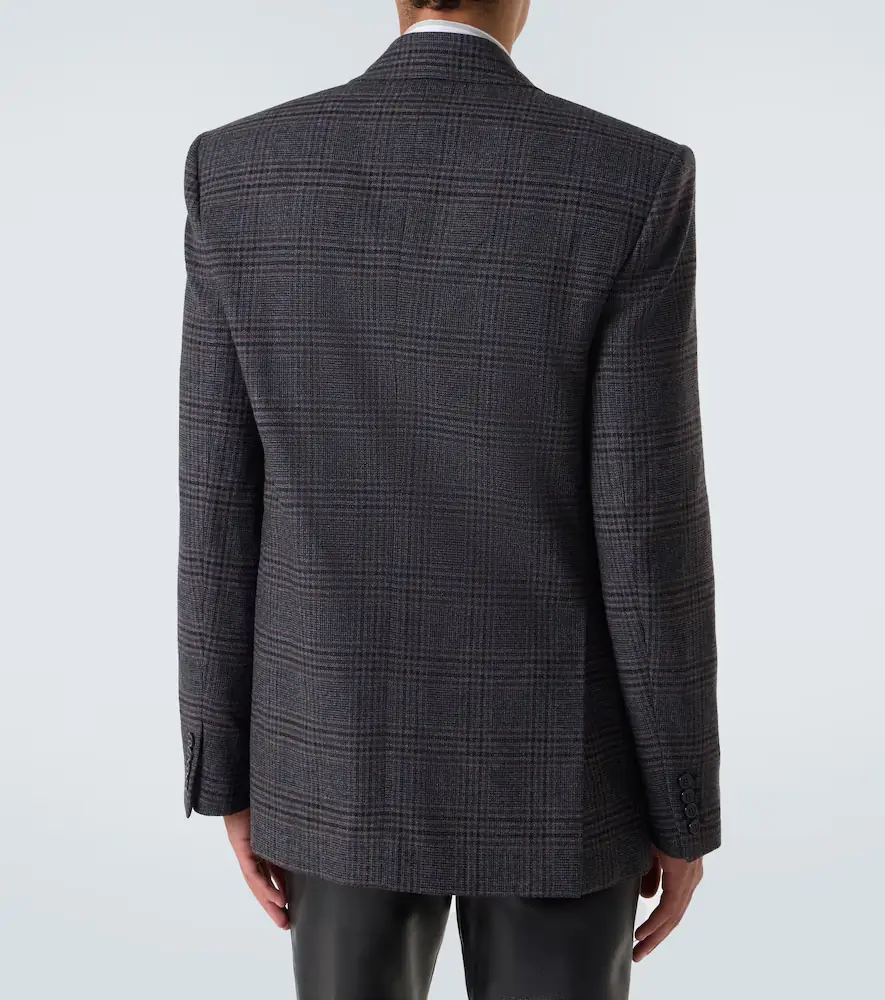 Saint Laurent Checked wool and cashmere blazer | Thumbnail 5 Saint Laurent Checked wool and cashmere blazer | Thumbnail 5
