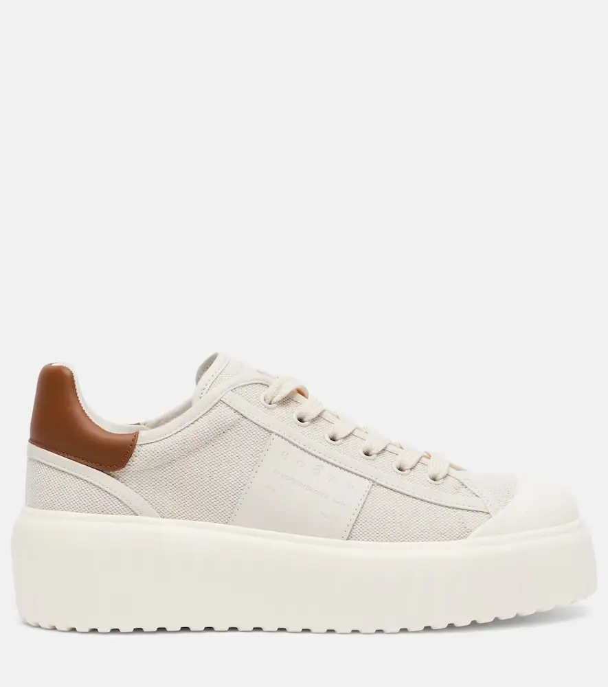 Hogan H-stripes canvas and leather sneakers | Thumbnail 2 Hogan H-stripes canvas and leather sneakers | Thumbnail 2
