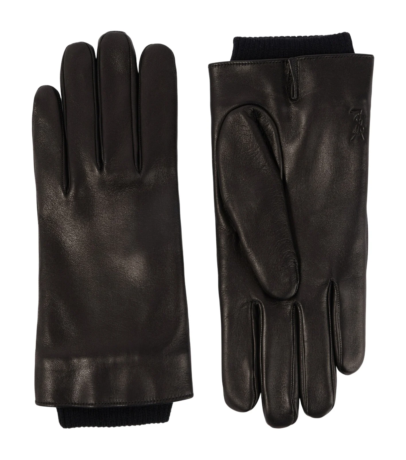 Saint Laurent Cassandre wool-lined leather gloves