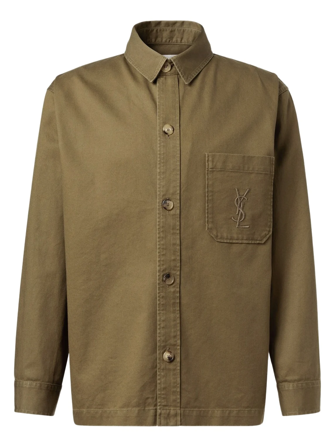 Saint Laurent Cassandre cotton and linen overshirt