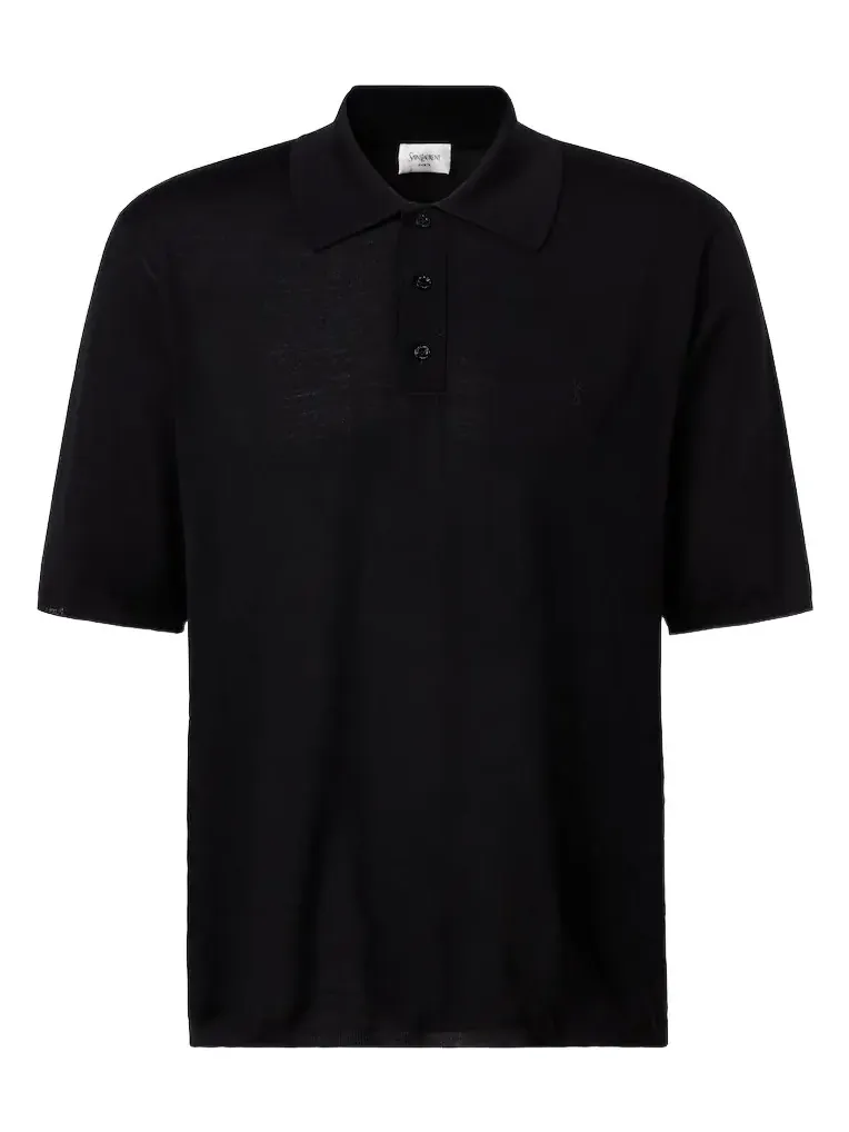 Wool polo shirt