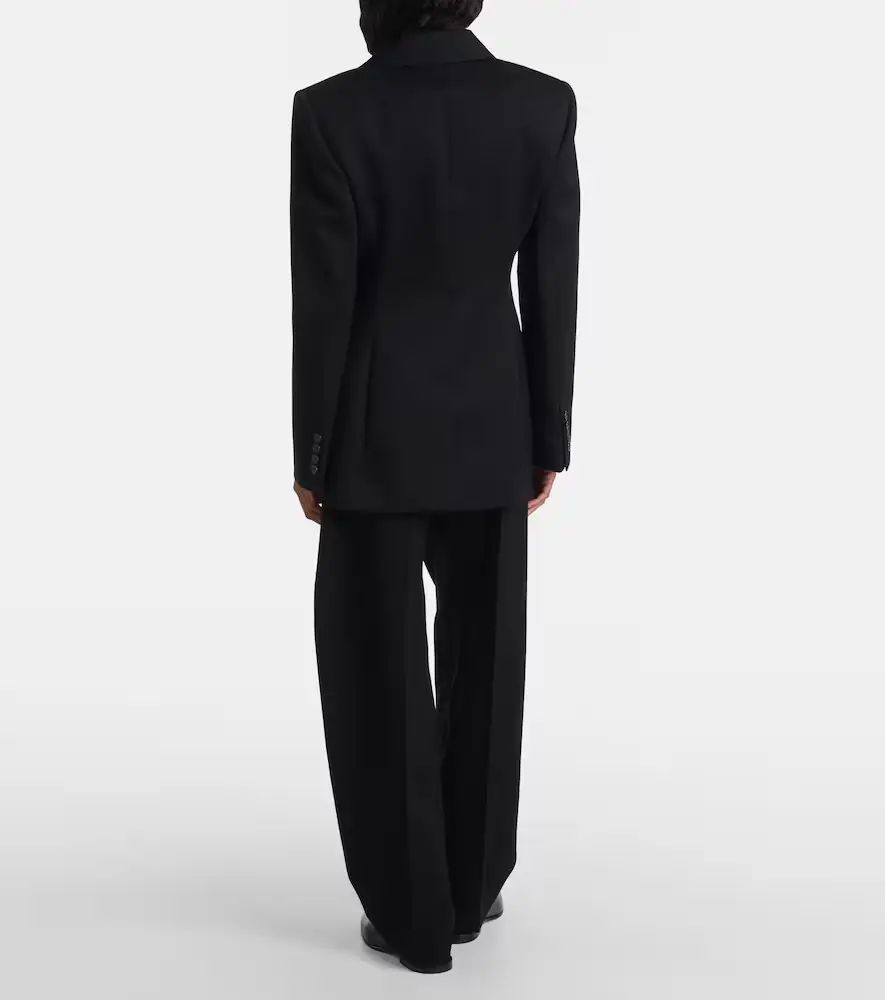 Givenchy Double-breasted satin-trimmed wool blazer | Thumbnail 5 Givenchy Double-breasted satin-trimmed wool blazer | Thumbnail 5