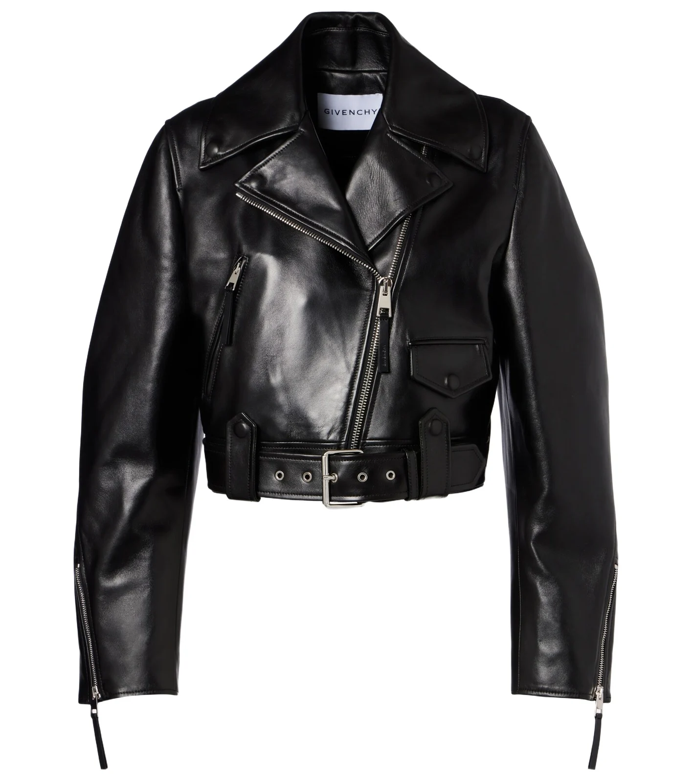 Cocoon cropped leather biker jacket Cocoon cropped leather biker jacket
