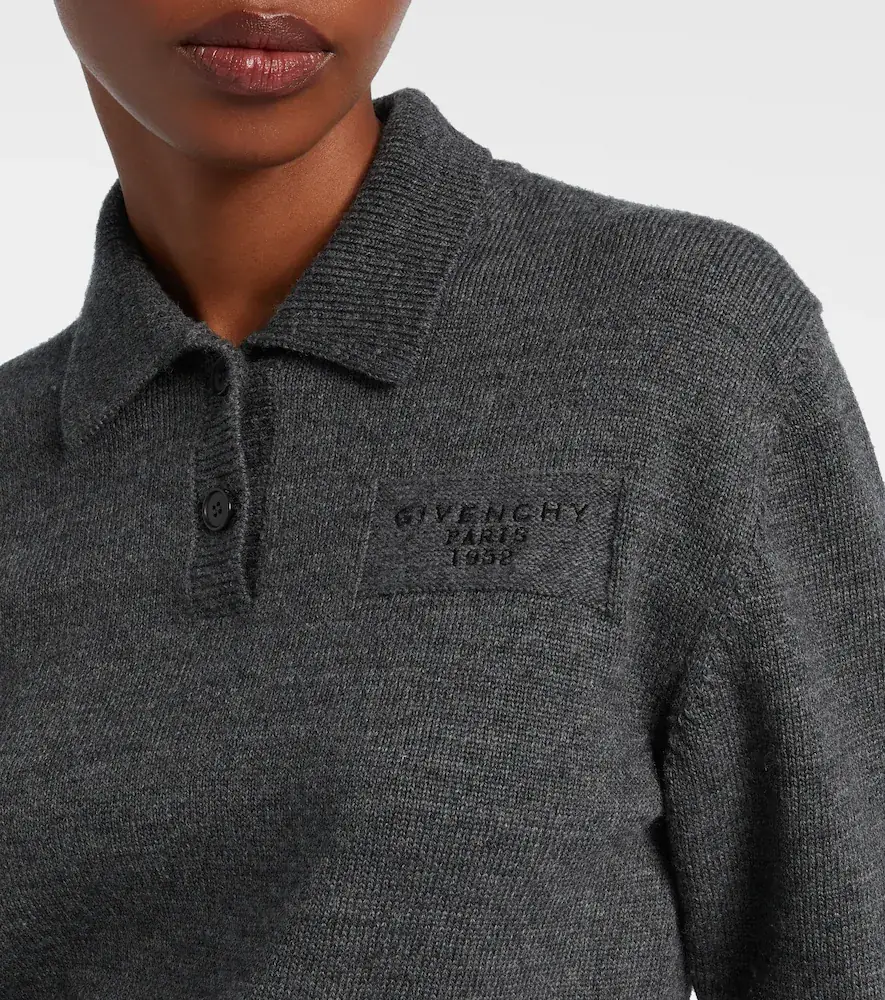 Givenchy Cropped wool and alpaca polo sweater | Thumbnail 3 Givenchy Cropped wool and alpaca polo sweater | Thumbnail 3