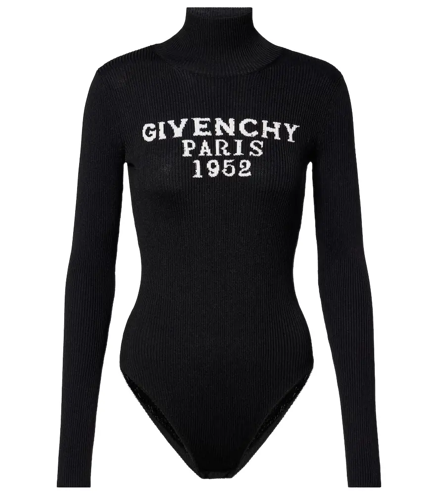 Logo ribbed-knit bodysuit Logo ribbed-knit bodysuit