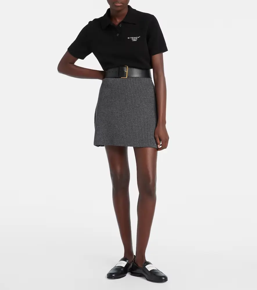 Givenchy Ribbed-knit wool and alpaca-blend miniskirt | Thumbnail 4 Givenchy Ribbed-knit wool and alpaca-blend miniskirt | Thumbnail 4
