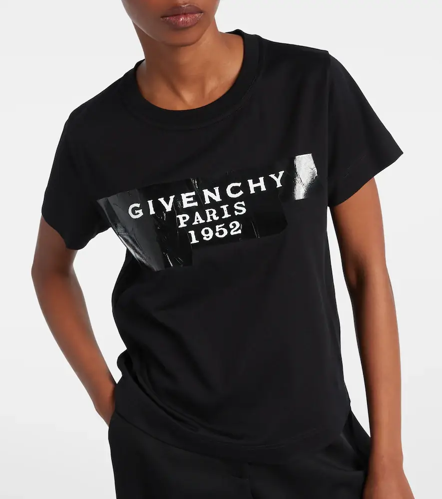 Givenchy Distressed printed cotton jersey T-shirt | Thumbnail 4