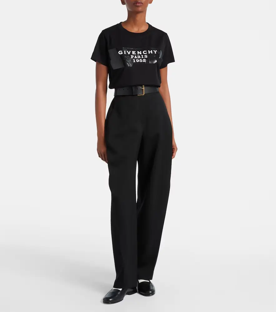 Givenchy Distressed printed cotton jersey T-shirt | Thumbnail 5