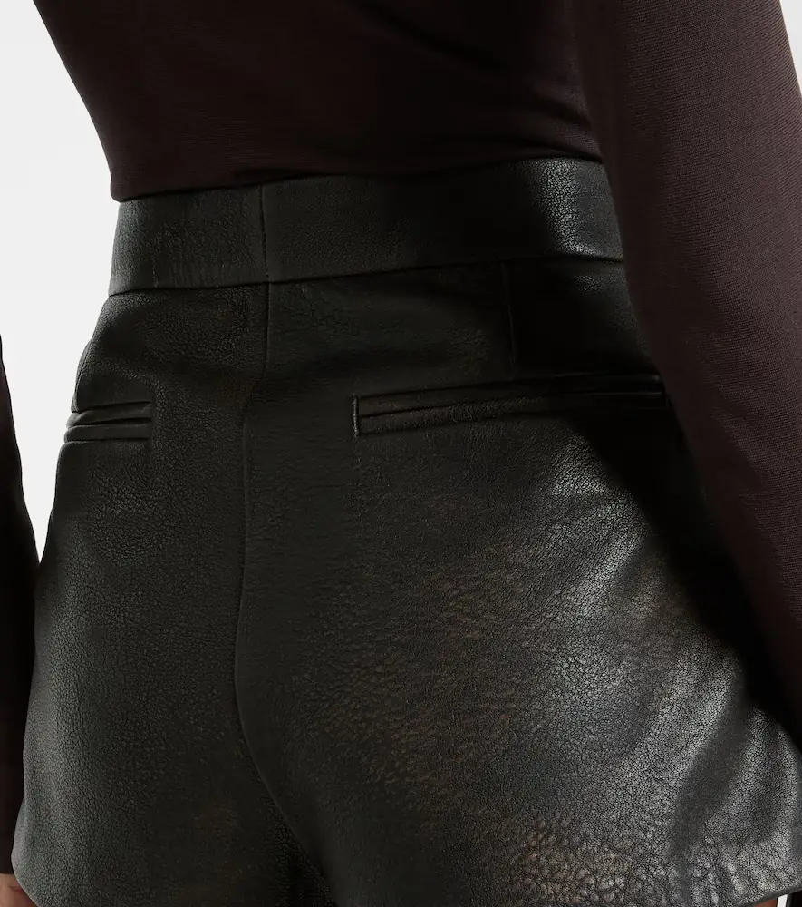 Alex Perry Low-rise leather micro shorts | Thumbnail 3 Alex Perry Low-rise leather micro shorts | Thumbnail 3