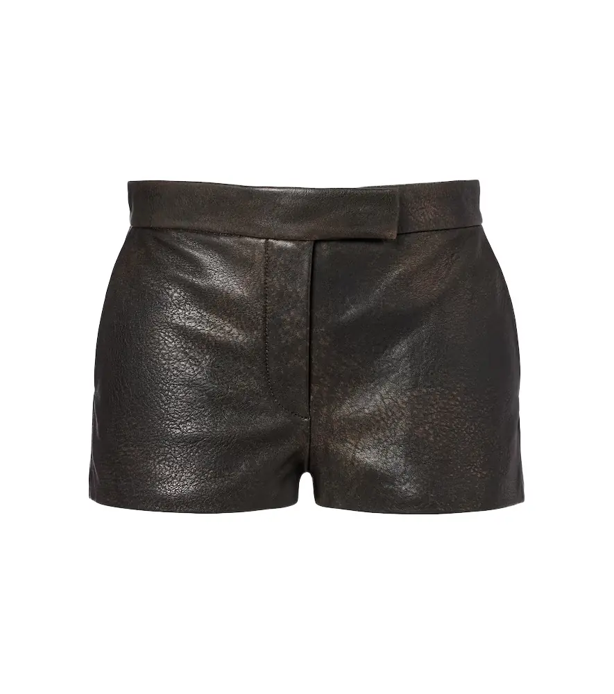 Alex Perry Low-rise leather micro shorts | Image 1 Alex Perry Low-rise leather micro shorts | Image 1