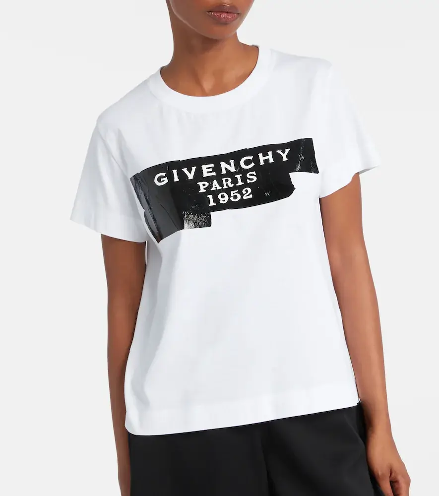 Givenchy Distressed printed cotton jersey T-shirt | Thumbnail 2