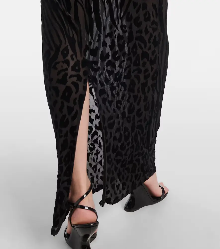 Alex Perry Sheer animal-print devoré maxi dress | Thumbnail 2 Alex Perry Sheer animal-print devoré maxi dress | Thumbnail 2
