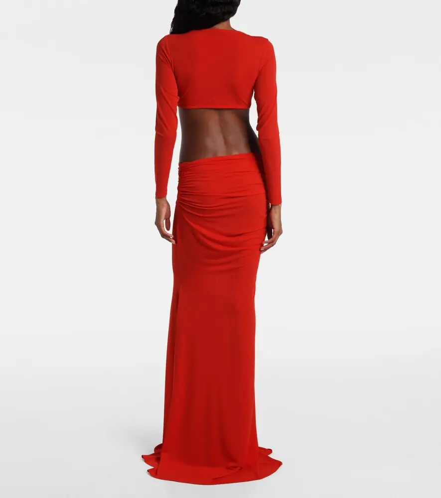 Alex Perry Gathered crêpe jersey gown | Thumbnail 2