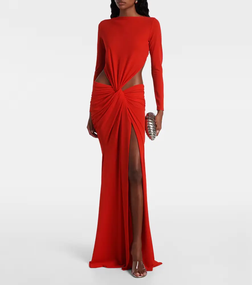 Alex Perry Gathered crêpe jersey gown | Thumbnail 4