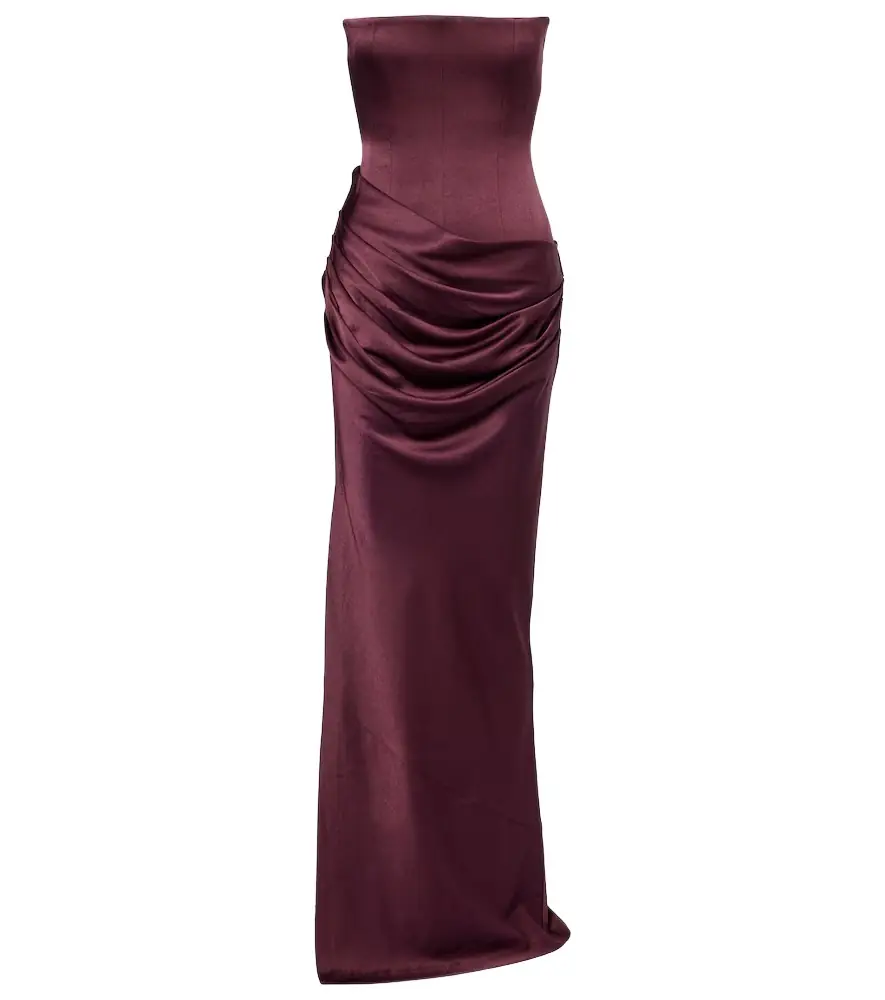 Alex Perry Draped crêpe satin corset gown | Image 1 Alex Perry Draped crêpe satin corset gown | Image 1