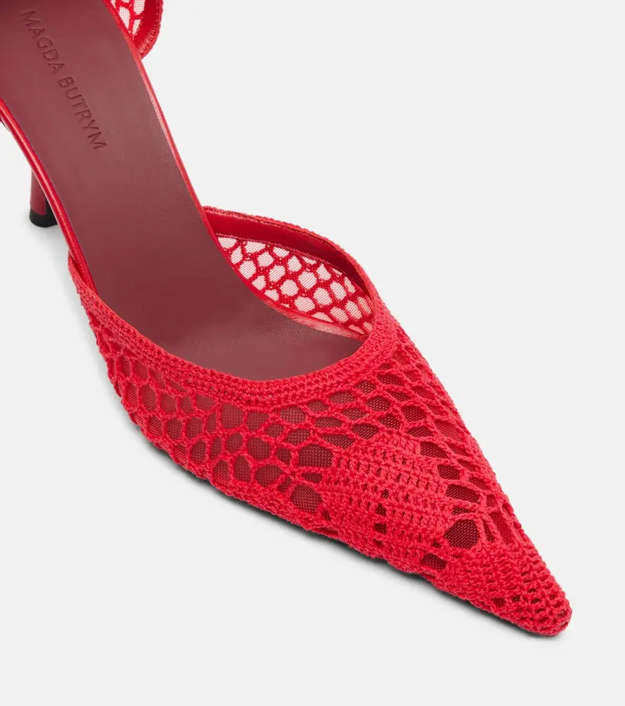 Magda Butrym Crochet leather-trimmed pumps | Thumbnail 4 Magda Butrym Crochet leather-trimmed pumps | Thumbnail 4
