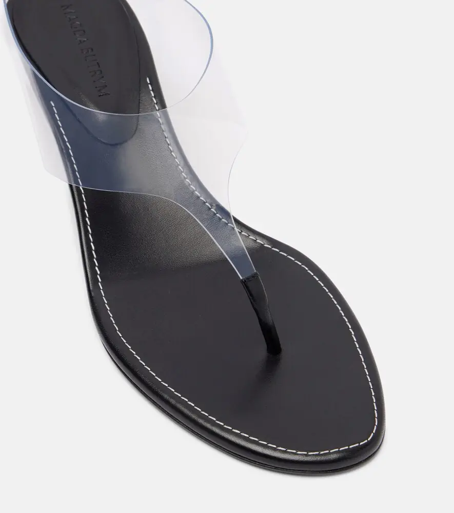 Magda Butrym 45 leather-trimmed thong sandals | Thumbnail 4