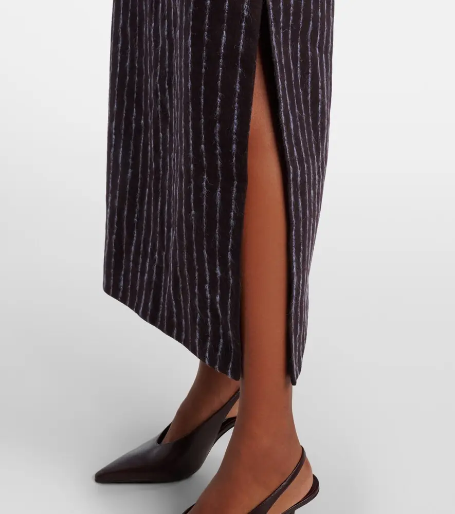 Erdem Pinstripe wool and mohair pencil skirt | Thumbnail 3 Erdem Pinstripe wool and mohair pencil skirt | Thumbnail 3