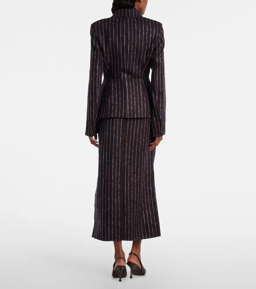 Erdem Pinstripe wool and mohair pencil skirt | Thumbnail 5 Erdem Pinstripe wool and mohair pencil skirt | Thumbnail 5