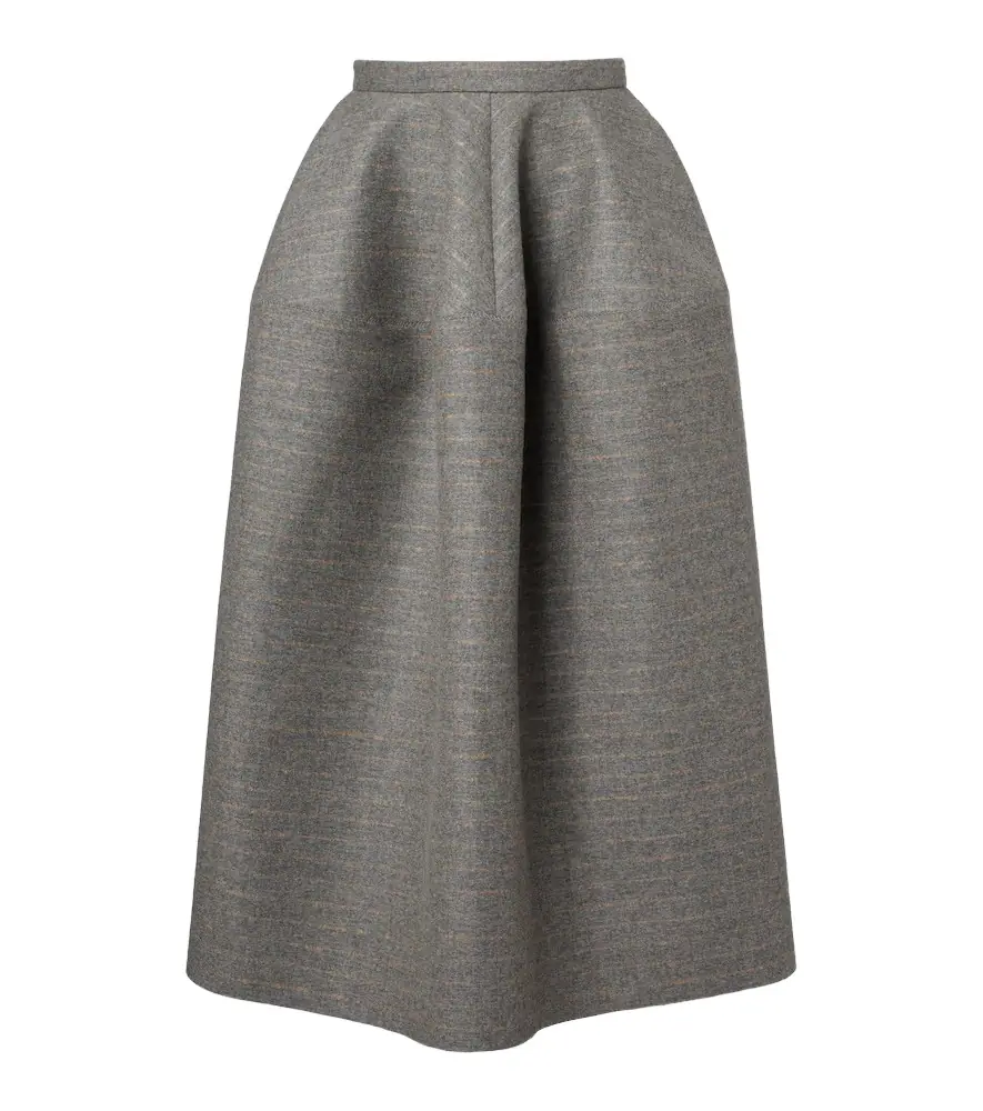 Erdem Striped wool and mohair flannel midi skirt | Image 1 Erdem Striped wool and mohair flannel midi skirt | Image 1