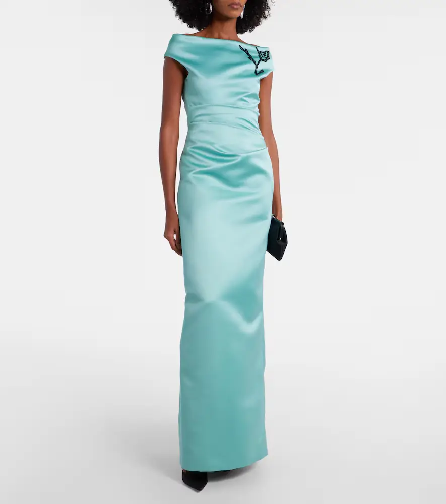 Erdem Floral off-shoulder duchesse satin gown | Thumbnail 2