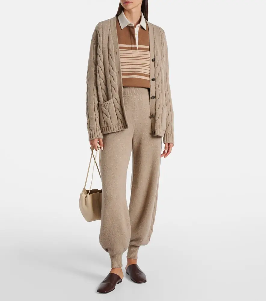 Loro Piana Napier cable-knit cashmere cardigan | Thumbnail 2