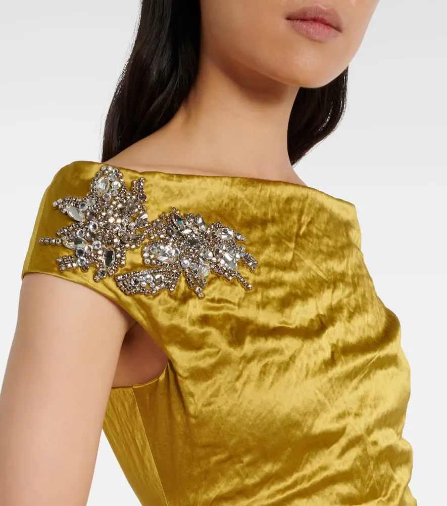 Erdem Embellished off-shoulder satin gown | Thumbnail 2 Erdem Embellished off-shoulder satin gown | Thumbnail 2