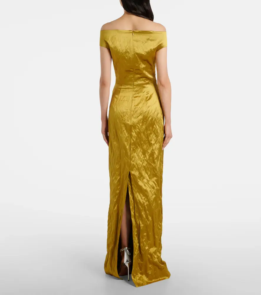 Erdem Embellished off-shoulder satin gown | Thumbnail 5 Erdem Embellished off-shoulder satin gown | Thumbnail 5