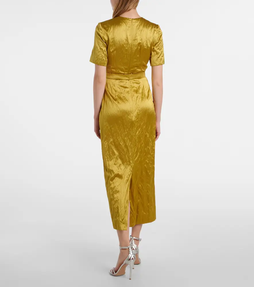 Erdem Embellished satin midi dress | Thumbnail 2 Erdem Embellished satin midi dress | Thumbnail 2