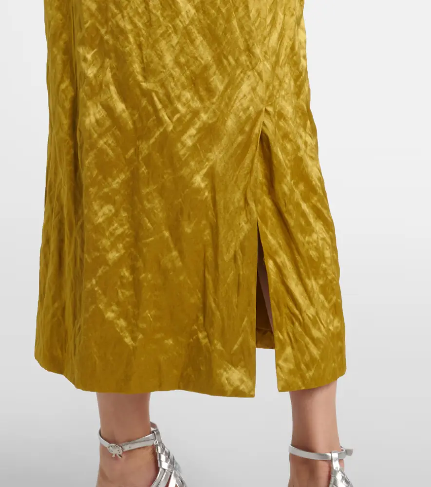 Erdem Embellished satin midi dress | Thumbnail 3 Erdem Embellished satin midi dress | Thumbnail 3