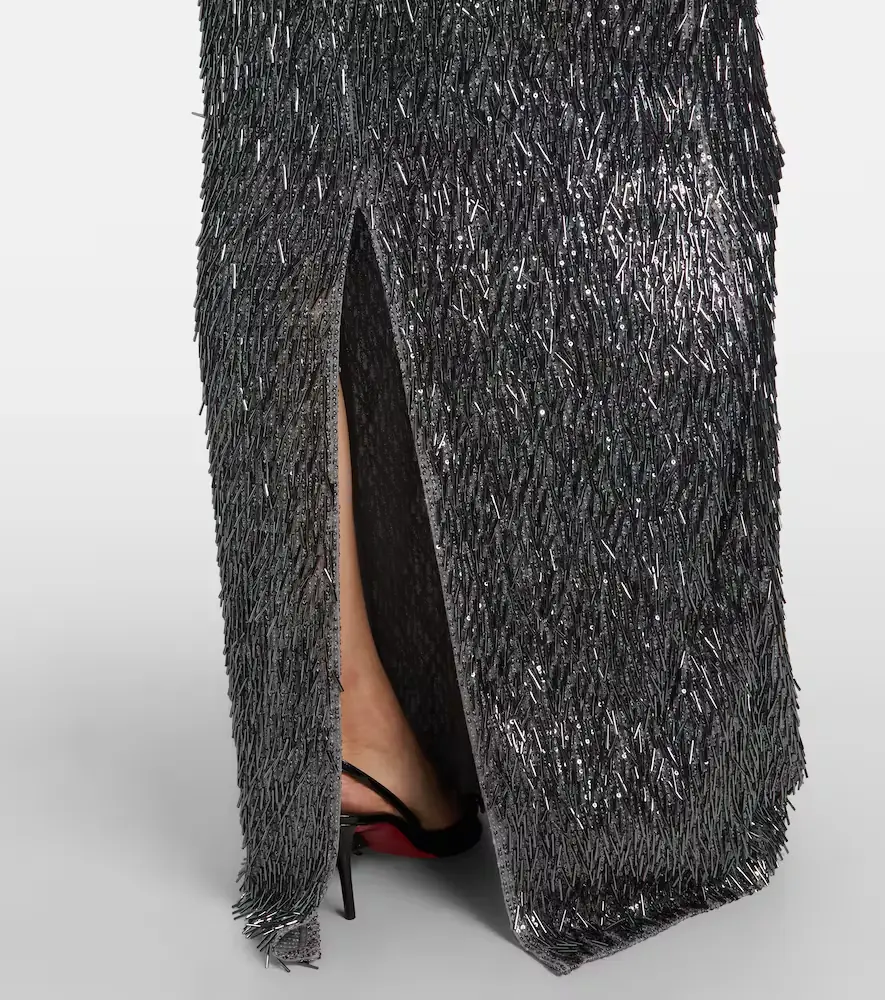 Erdem Sequined draped maxi dress | Thumbnail 3