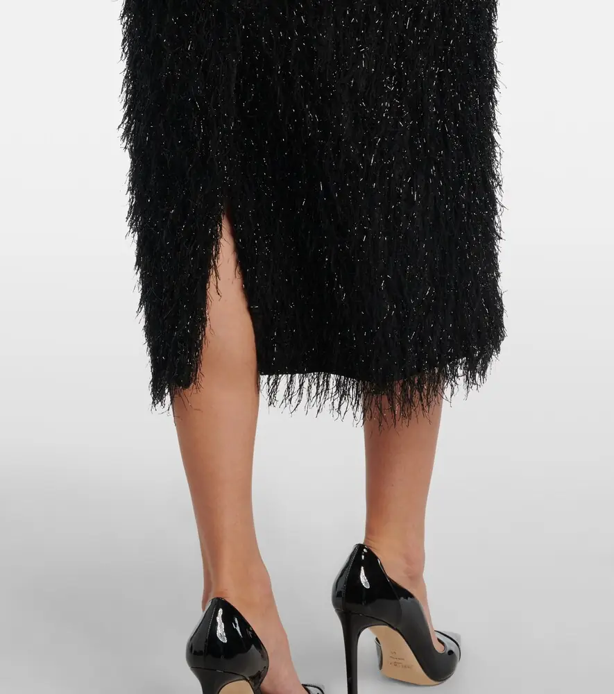 Erdem Lurex fil coupé midi dress | Thumbnail 4 Erdem Lurex fil coupé midi dress | Thumbnail 4