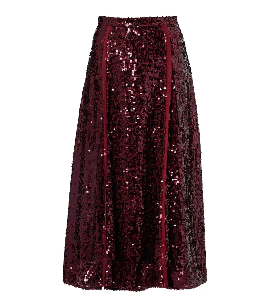 Erdem Sequined georgette midi skirt | Image 1 Erdem Sequined georgette midi skirt | Image 1